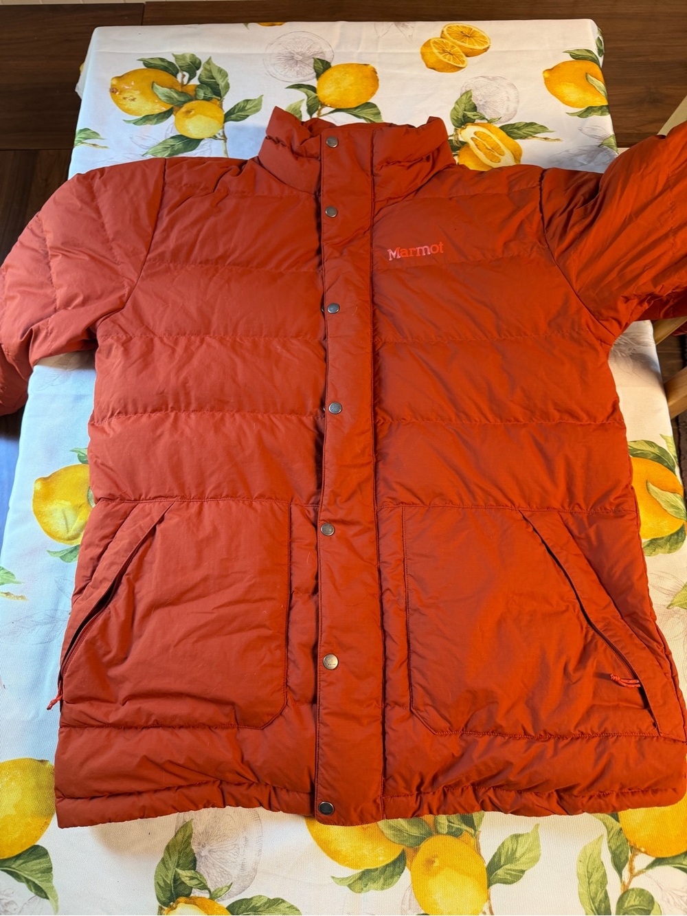 Marmot Men's Puffer Jacket in Deep Orange
